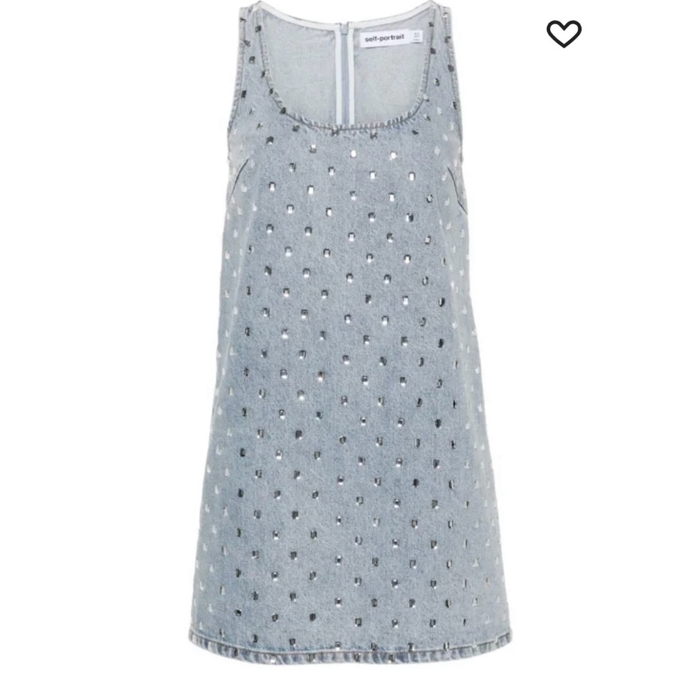 Self-Portrait Blue Sleeveless Dress